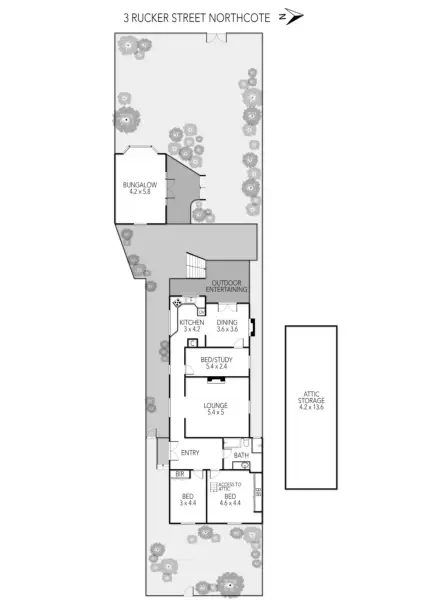 Floorplan of Homely house listing, 3 Rucker Street, Northcote VIC 3070