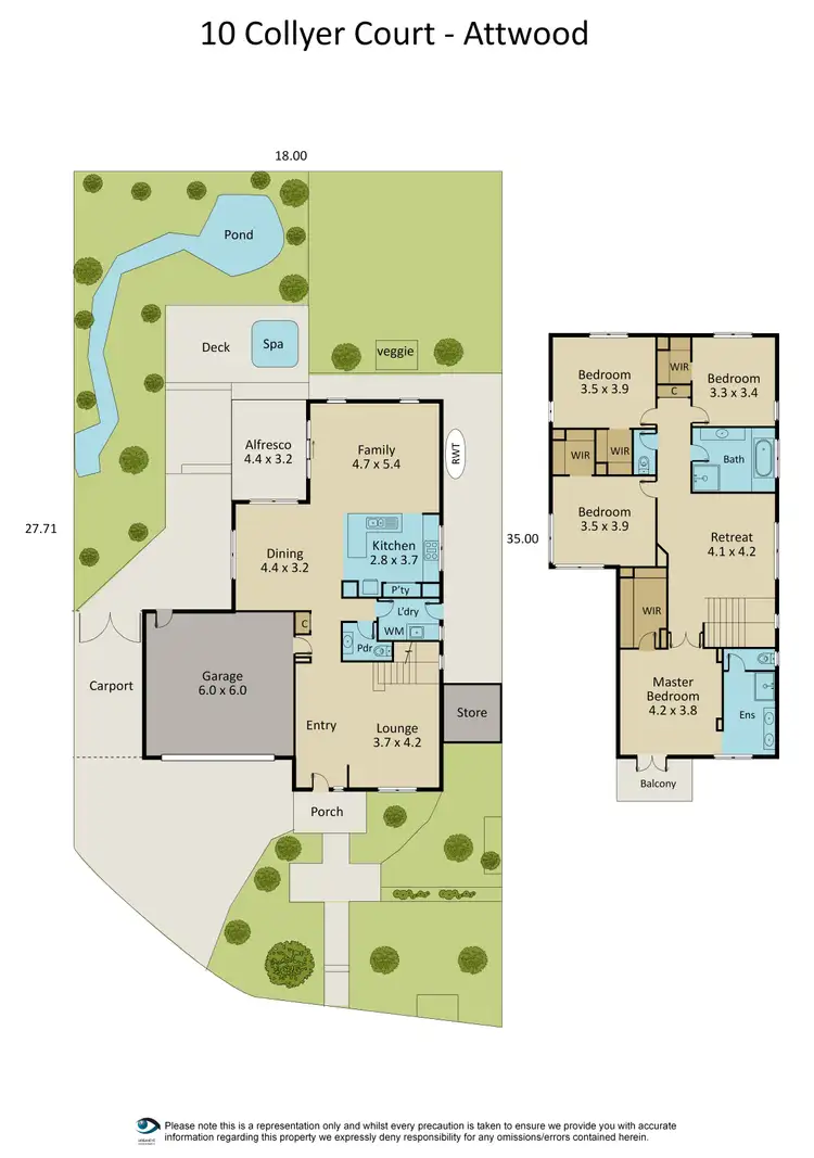 Floorplan of Homely house listing, 10 Collyer Court (Cambridge Gardens), Attwood VIC 3049