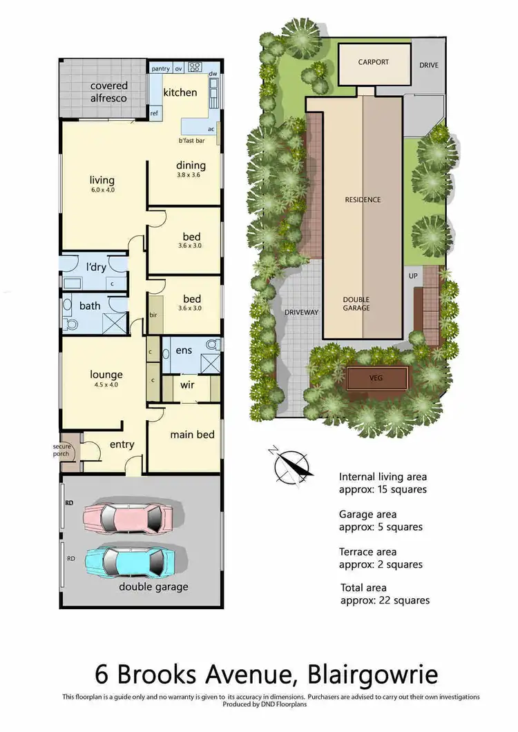 Floorplan of Homely house listing, 6 Brooks Avenue, Blairgowrie VIC 3942