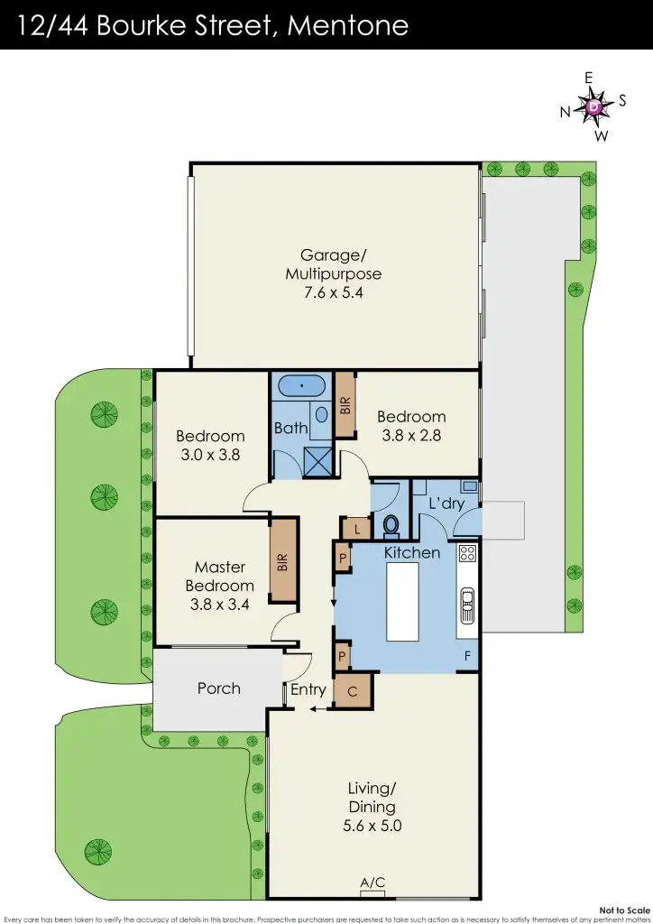 Floorplan of Homely unit listing, 12/44 Bourke Street, Mentone VIC 3194