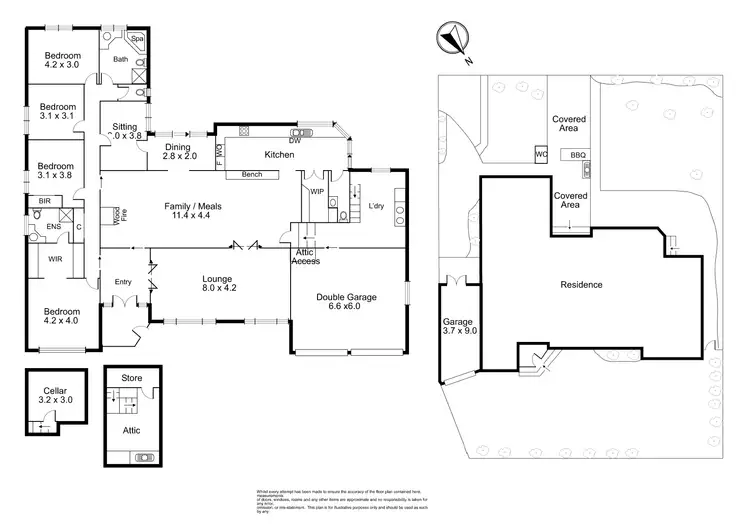 Floorplan of Homely house listing, 1 Harmer Street, Reservoir VIC 3073