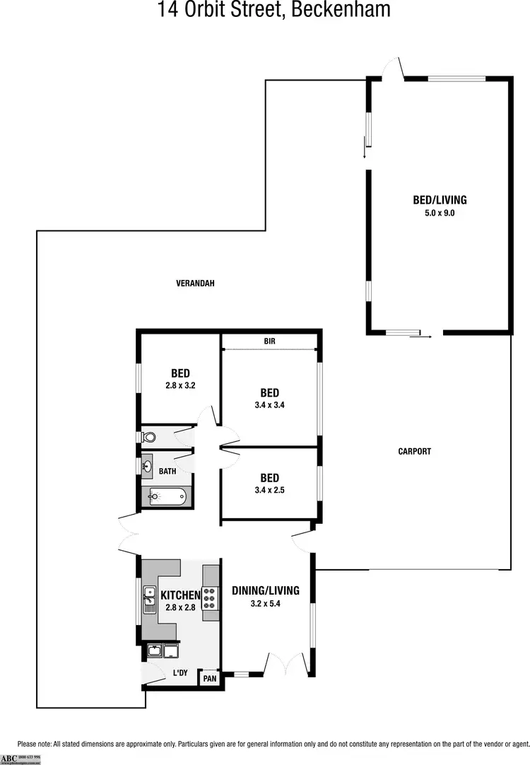 Floorplan of Homely house listing, 14 Orbit Street, Beckenham WA 6107