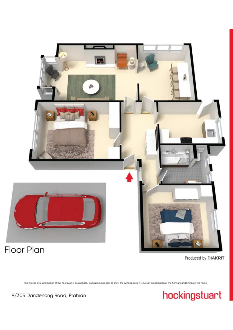 Floorplan of Homely apartment listing, 9/305 Dandenong Road, Prahran VIC 3181