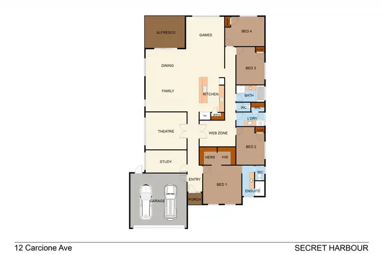 Floorplan of Homely house listing, 12 Carcione Avenue, Secret Harbour WA 6173