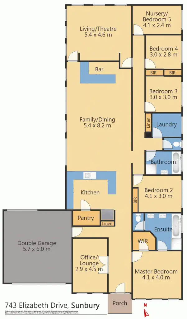 Floorplan of Homely house listing, 743 Elizabeth Drive, Sunbury VIC 3429