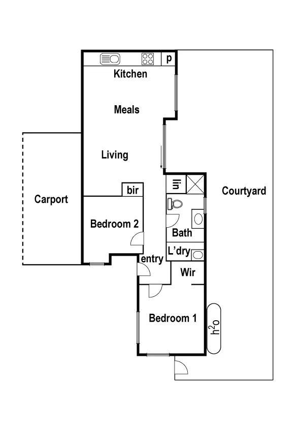 Floorplan of Homely unit listing, 3/67 Dundee Street, Reservoir VIC 3073