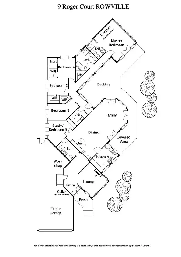 Floorplan of Homely house listing, 9 Roger Court, Rowville VIC 3178