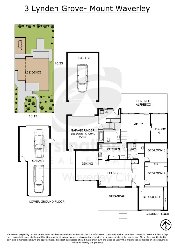 Floorplan of Homely house listing, 3 Lynden Grove, Mount Waverley VIC 3149