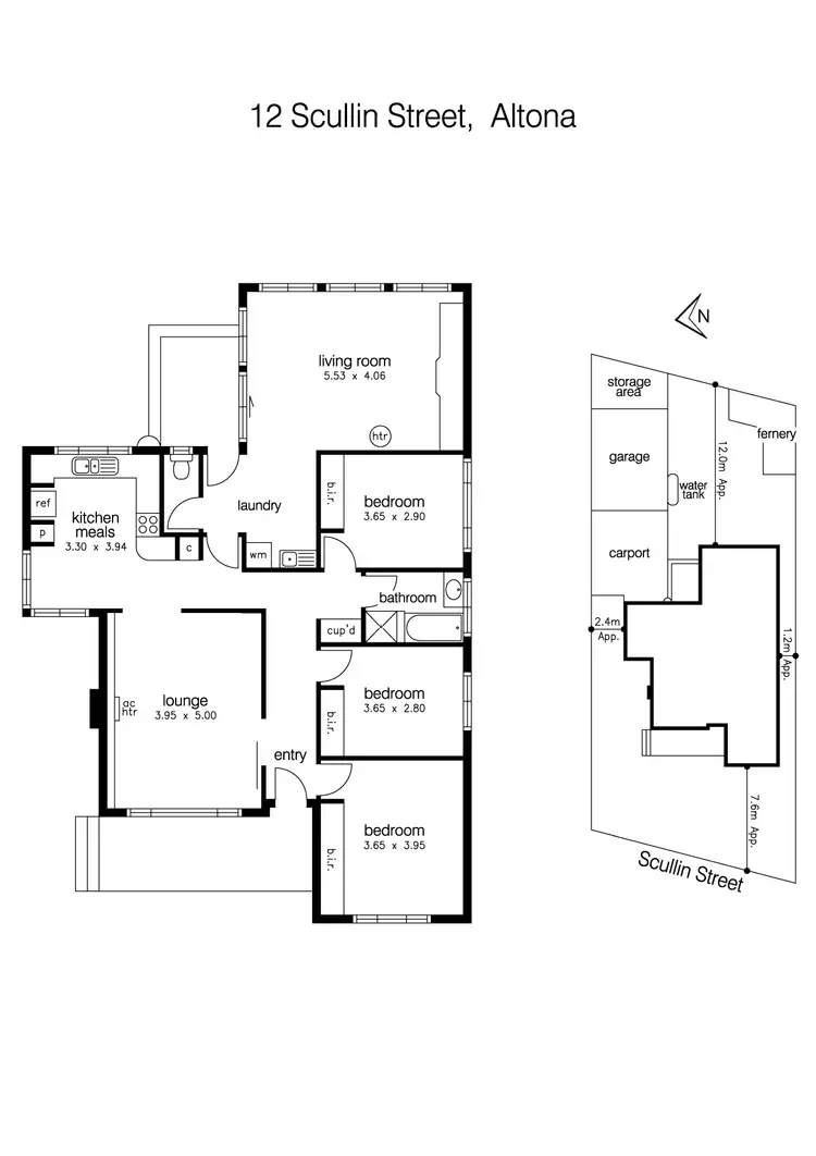 Floorplan of Homely house listing, 12 Scullin Street, Altona VIC 3018