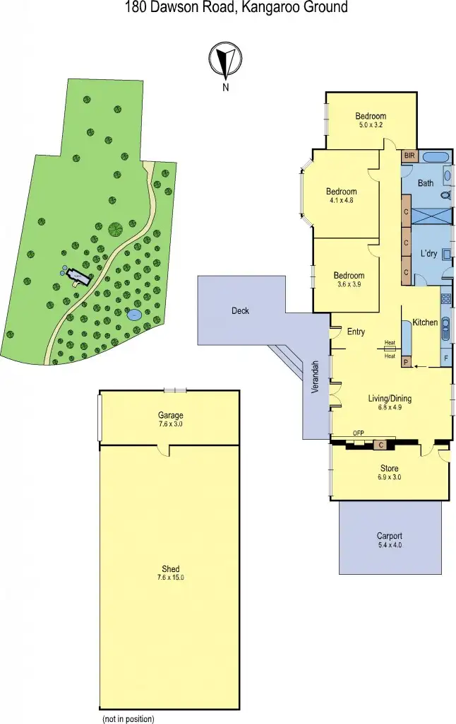 Floorplan of Homely house listing, 180 Dawson Road, Kangaroo Ground VIC 3097