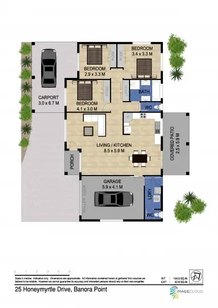 Floorplan of Homely house listing, 25 Honeymyrtle Drive, Banora Point NSW 2486