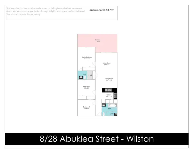 Floorplan of Homely unit listing, 8/28 Abuklea Street, Wilston QLD 4051