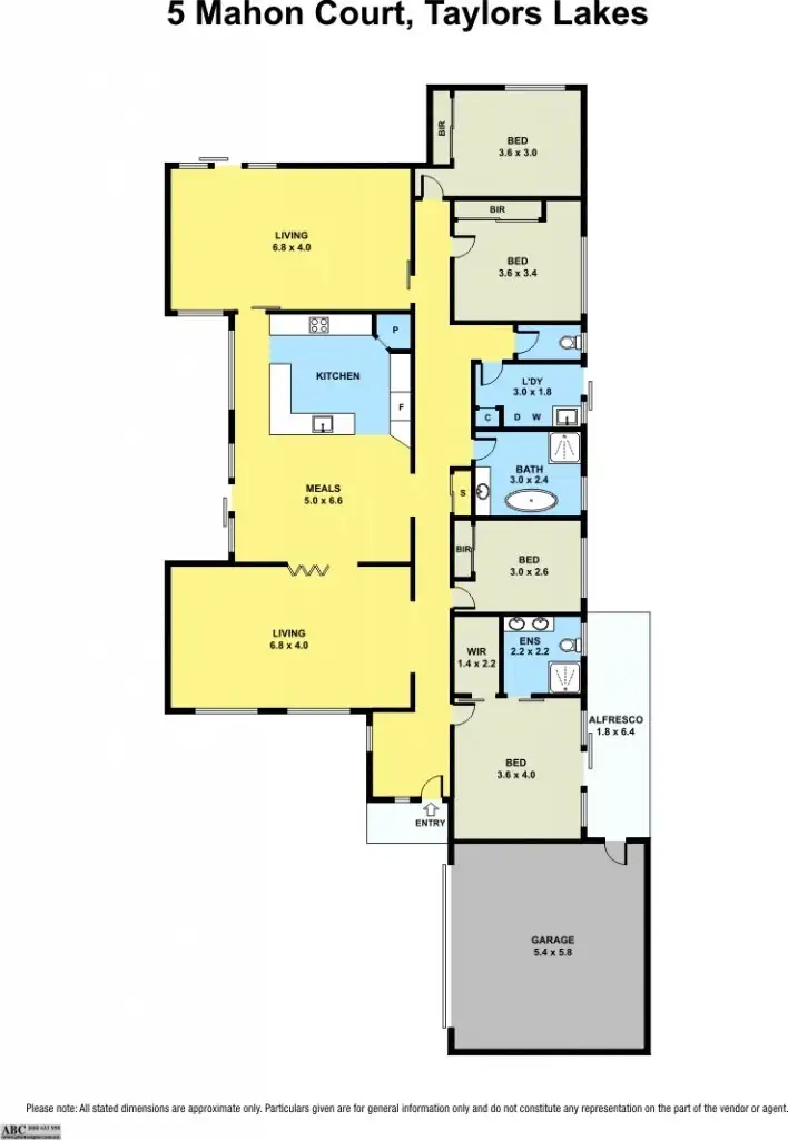 Floorplan of Homely house listing, 5 Mahon Court, Taylors Lakes VIC 3038