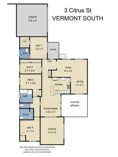 Floorplan of Homely house listing, 3 Citrus Street, Vermont South VIC 3133