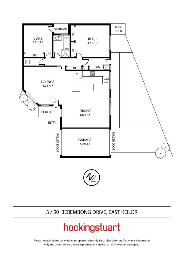 Floorplan of Homely unit listing, 3/50 Berembong Drive, Keilor East VIC 3033