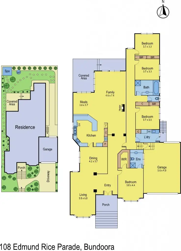 Floorplan of Homely house listing, 108 Edmund Rice Parade, Bundoora VIC 3083