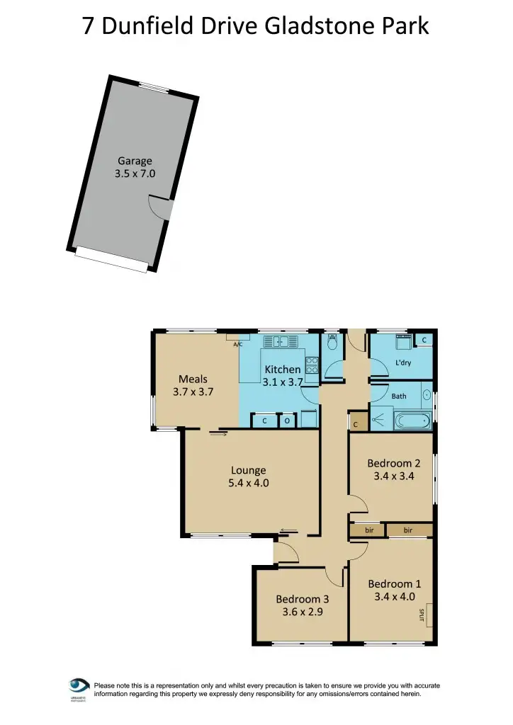 Floorplan of Homely house listing, 7 Dunfield Drive, Gladstone Park VIC 3043