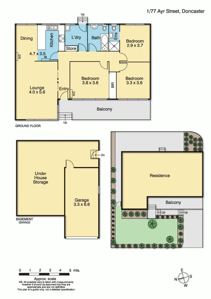 Floorplan of Homely unit listing, 1/77 Ayr Street, Doncaster VIC 3108