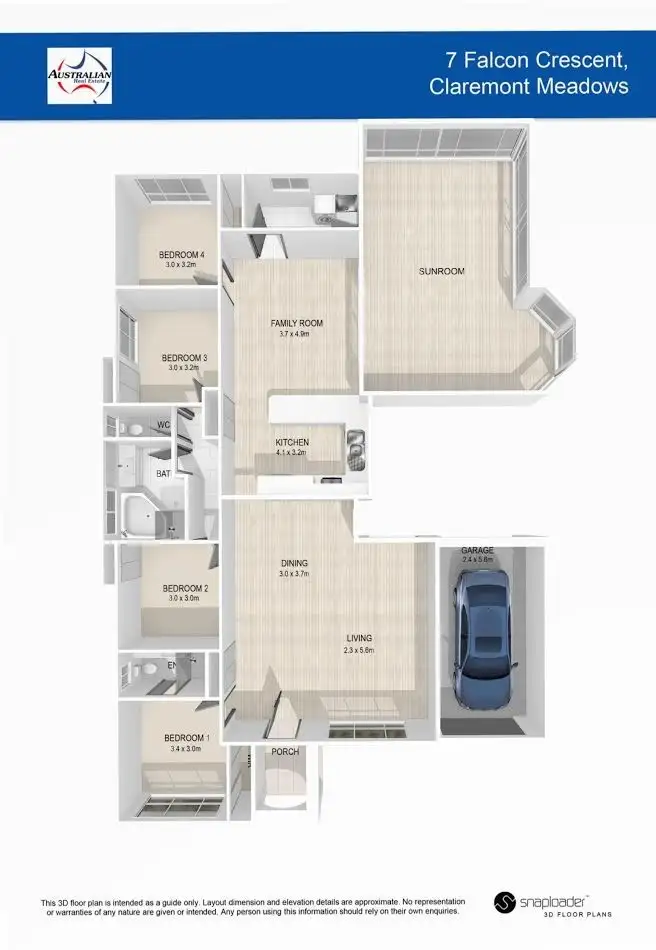 Floorplan of Homely house listing, 7 Falcon Crescent, Claremont Meadows NSW 2747