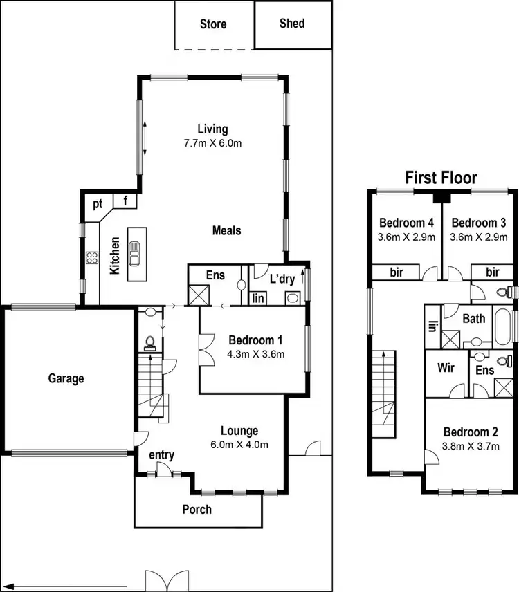 Floorplan of Homely townhouse listing, 3 Canterbury Grove, Epping VIC 3076
