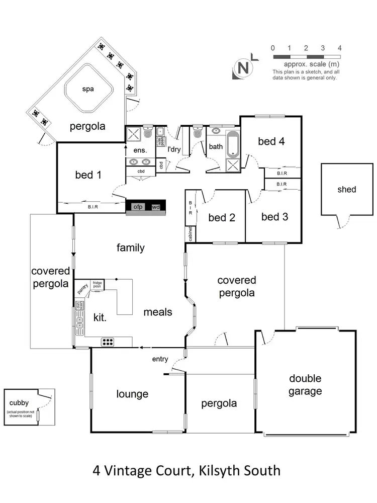 Floorplan of Homely house listing, 4 Vintage Court, Kilsyth South VIC 3137