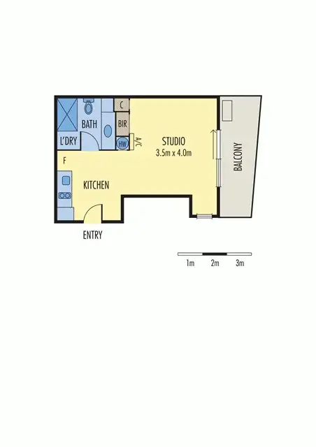 Floorplan of Homely apartment listing, 2508/288 Spencer Street, Melbourne VIC 3000