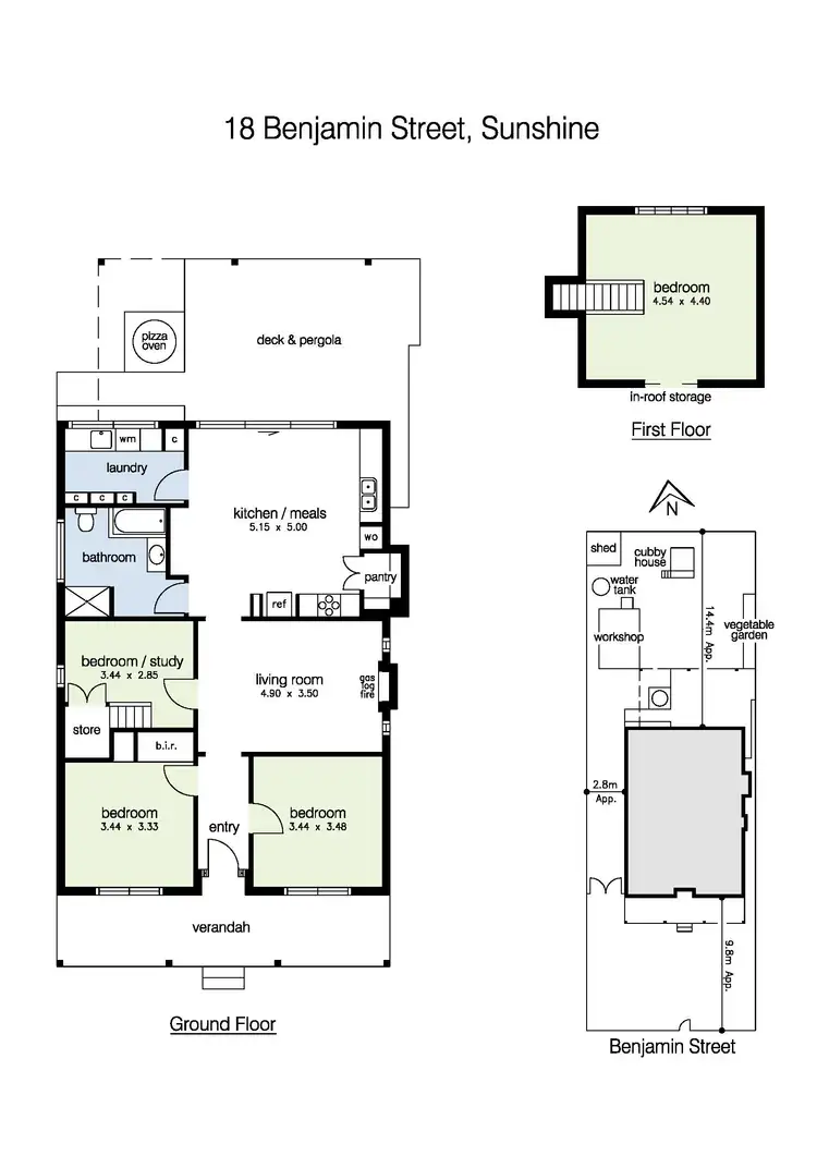 Floorplan of Homely house listing, 18 Benjamin Street, Sunshine VIC 3020