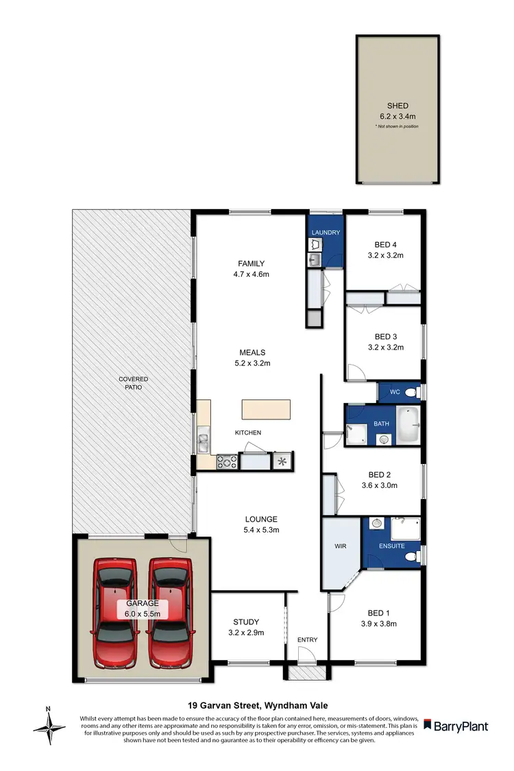 Floorplan of Homely house listing, 19 Garvan Street, Wyndham Vale VIC 3024