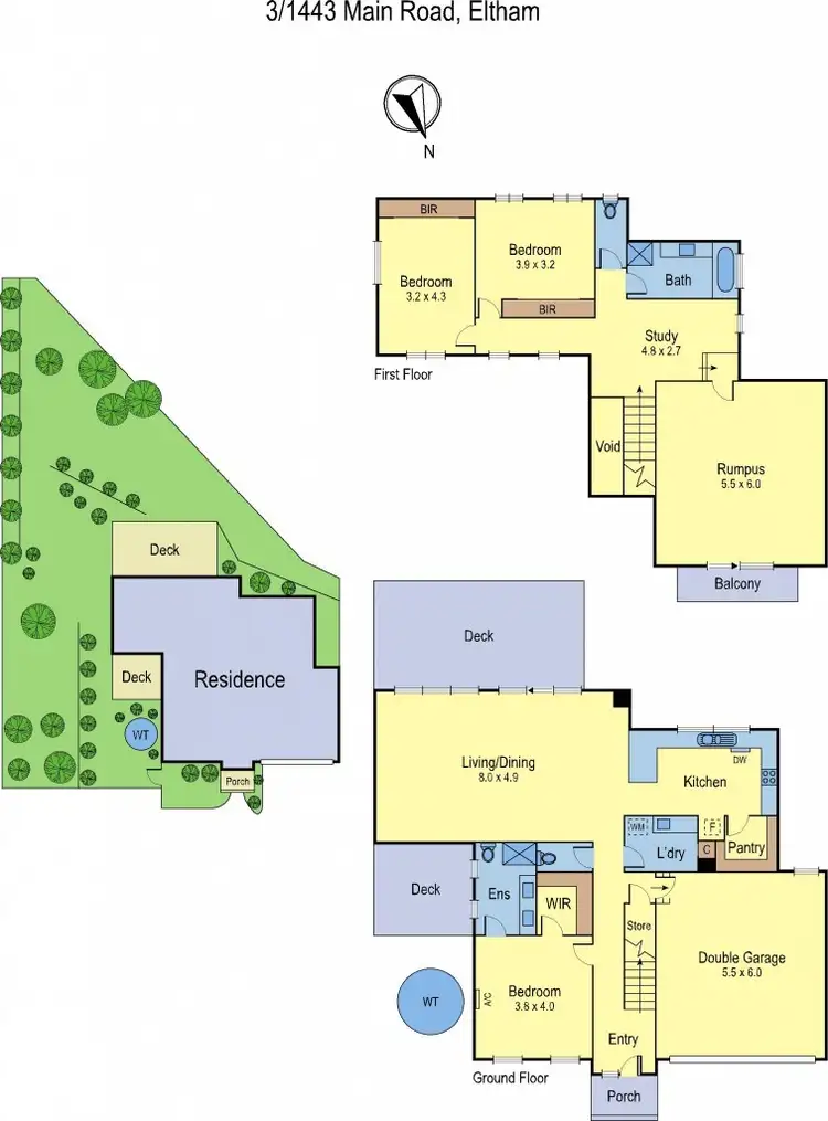 Floorplan of Homely townhouse listing, 3/1443 Main Road, Eltham VIC 3095