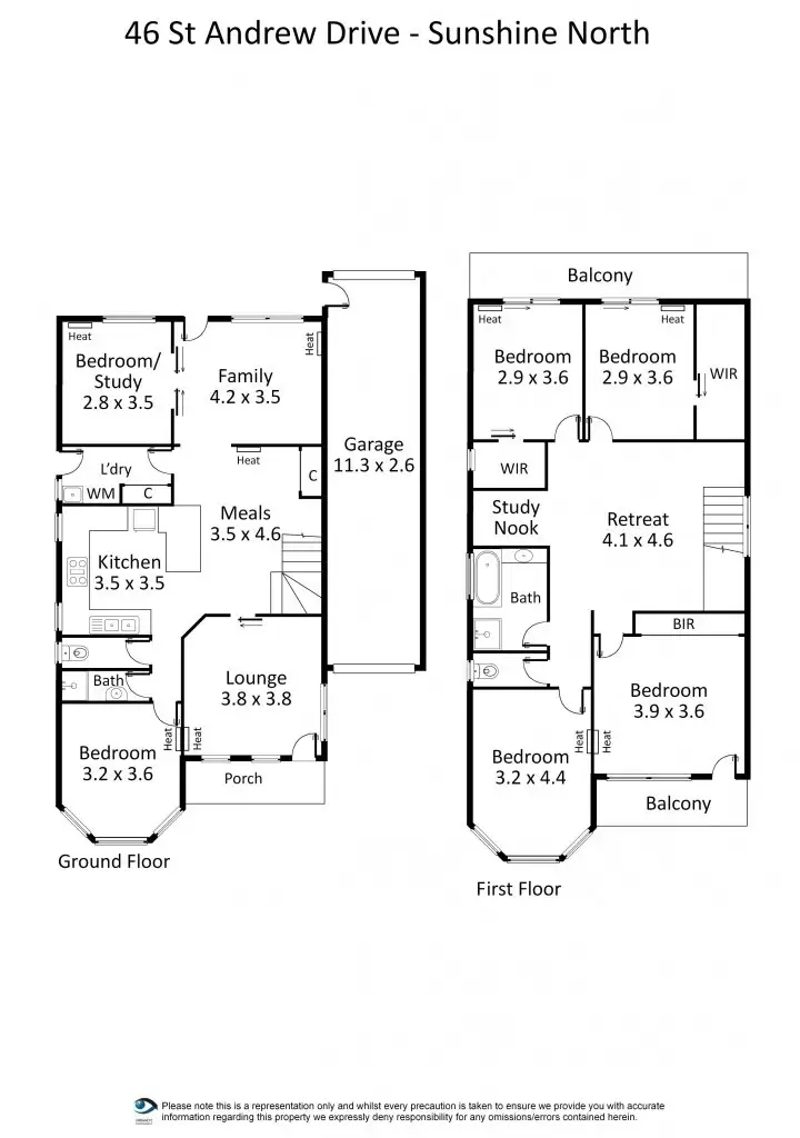 Floorplan of Homely house listing, 46 St Andrews Drive, Sunshine North VIC 3020