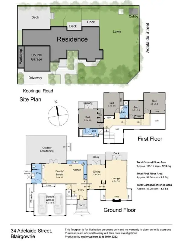 Floorplan of Homely house listing, 34 Adelaide Street, Blairgowrie VIC 3942