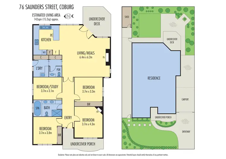 Floorplan of Homely house listing, 76 Saunders Street, Coburg VIC 3058
