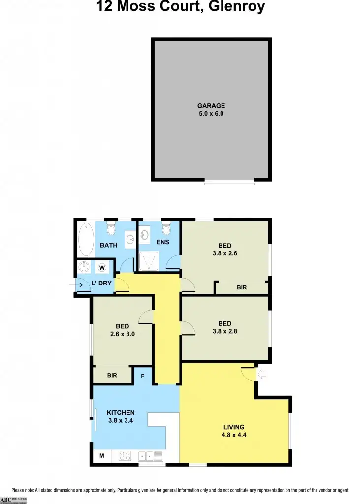 Floorplan of Homely house listing, 12 Moss Court, Glenroy VIC 3046