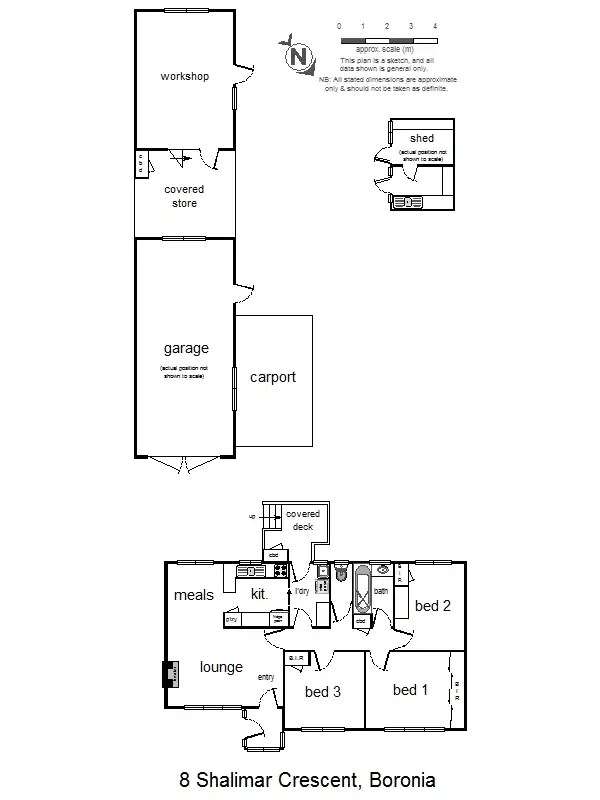 Floorplan of Homely house listing, 8 Shalimar Crescent, Boronia VIC 3155