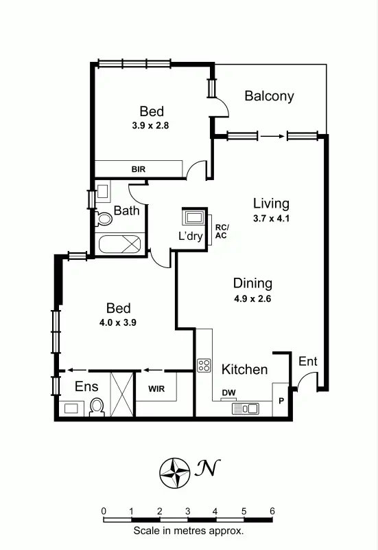 Floorplan of Homely apartment listing, 104/9-10 Railway Parade, Murrumbeena VIC 3163