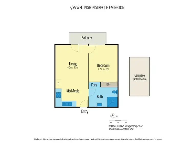 Floorplan of Homely apartment listing, 6/55 Wellington Street, Flemington VIC 3031