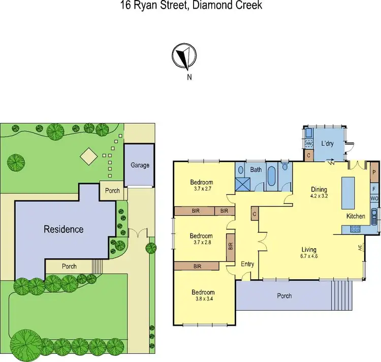 Floorplan of Homely house listing, 16 Ryan Street, Diamond Creek VIC 3089