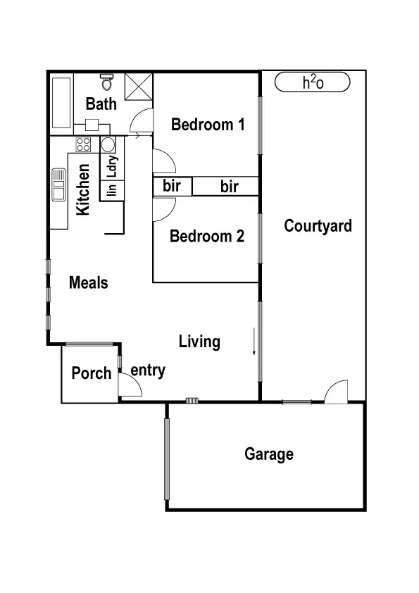 Floorplan of Homely unit listing, 2/11 Whittier Street, Kingsbury VIC 3083