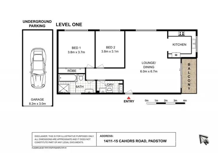 Floorplan of Homely unit listing, 14/11 Cahors Road, Padstow NSW 2211