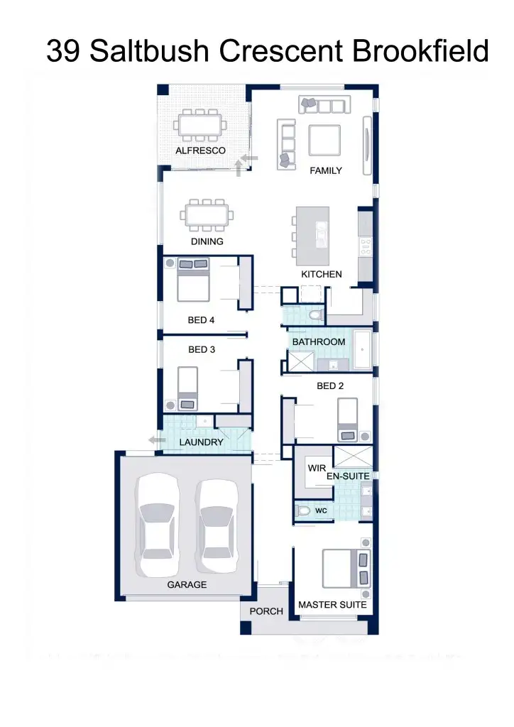 Floorplan of Homely house listing, 39 Saltbush Crescent, Brookfield VIC 3338