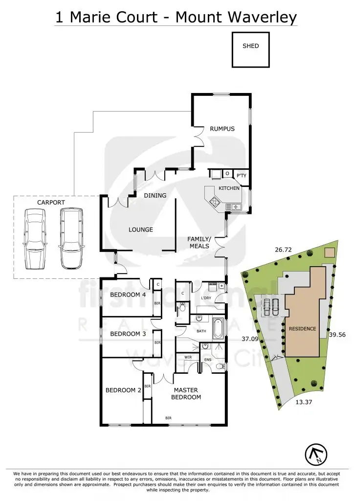 Floorplan of Homely house listing, 1 Marie Court, Mount Waverley VIC 3149