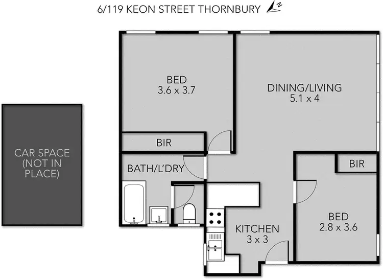 Floorplan of Homely apartment listing, 6/119 Keon Street, Thornbury VIC 3071