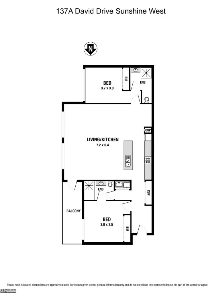 Floorplan of Homely apartment listing, 137A David Drive, Sunshine West VIC 3020