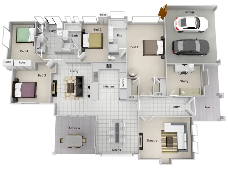 Floorplan of Homely house listing, 5 Bluestone Loop, Forrestdale WA 6112