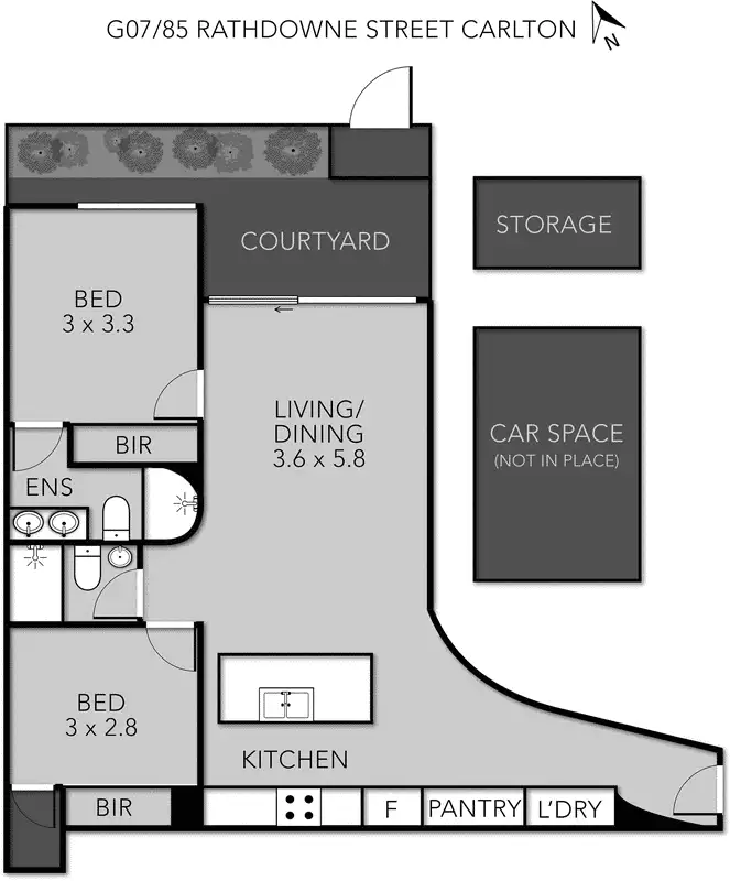 Floorplan of Homely house listing, G07/85 Rathdowne Street, Carlton VIC 3053