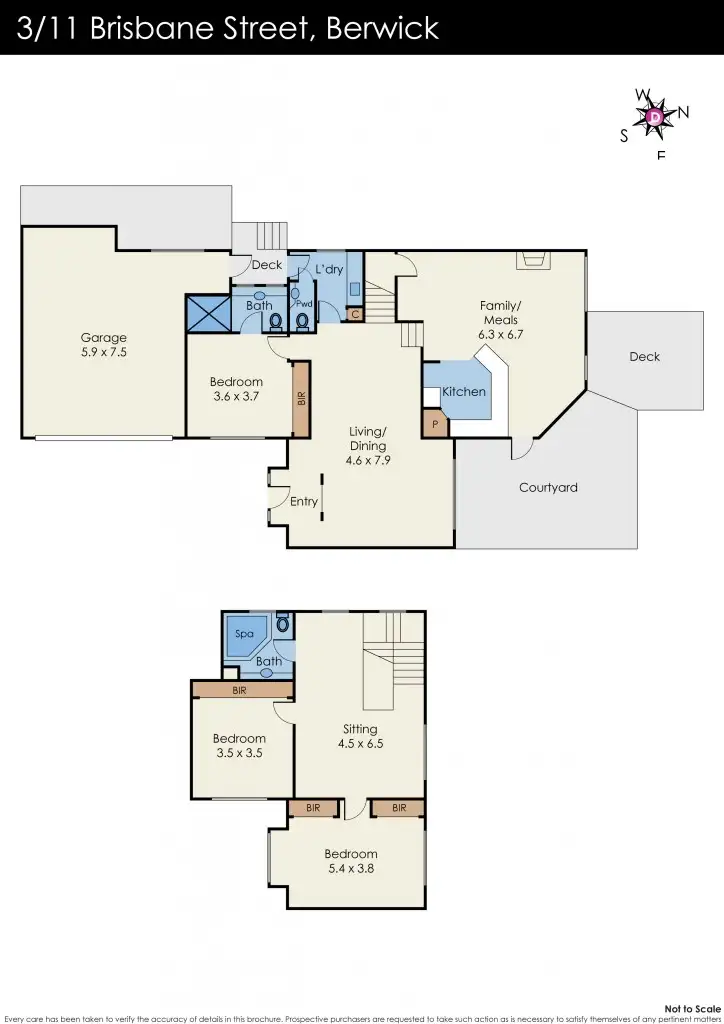 Floorplan of Homely townhouse listing, 3/11 Brisbane Street, Berwick VIC 3806