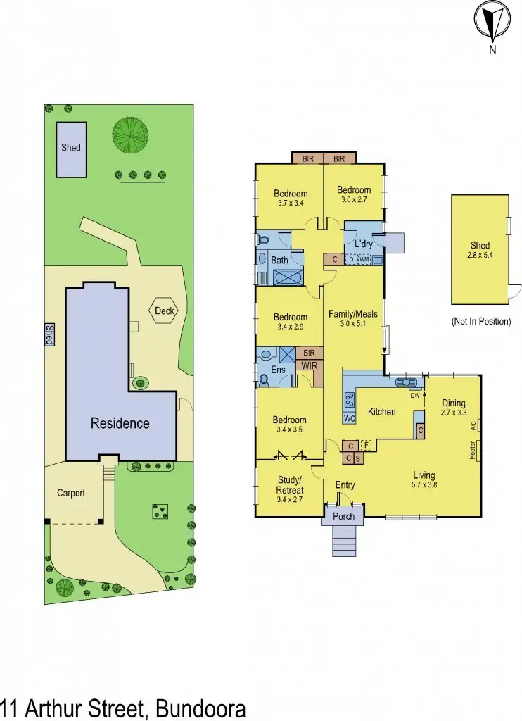 Floorplan of Homely house listing, 11 Arthur Street, Bundoora VIC 3083