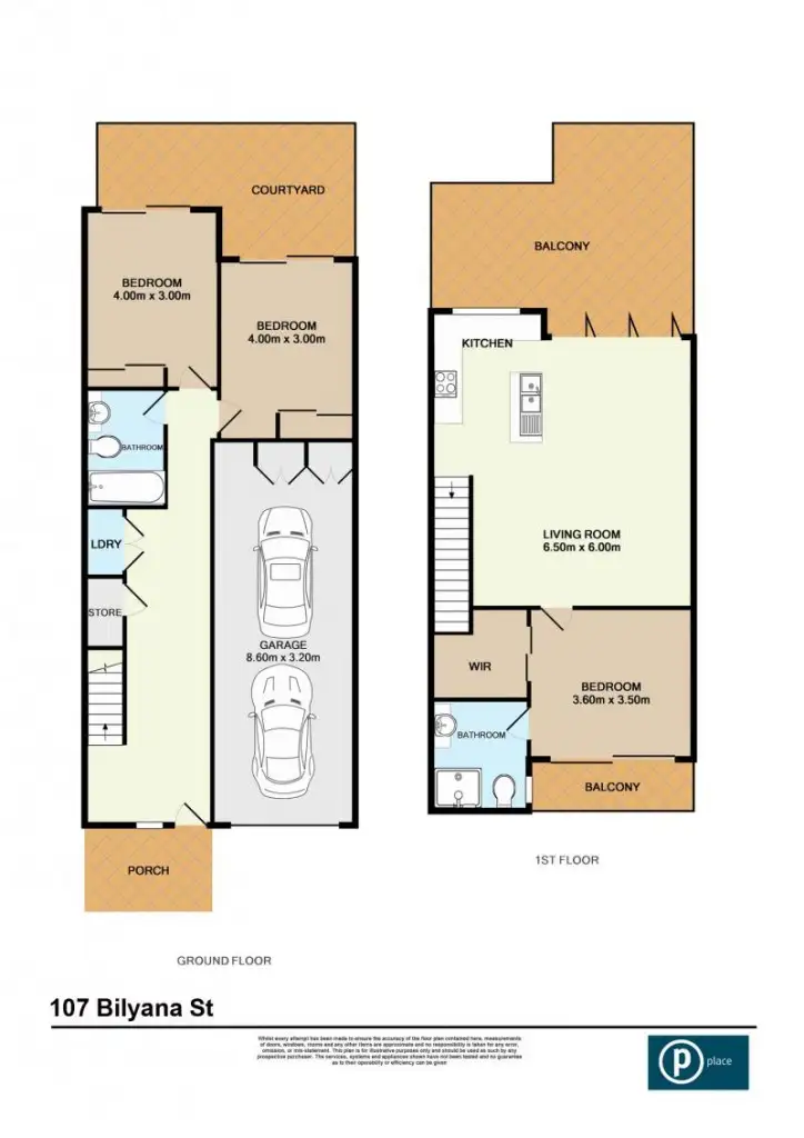 Floorplan of Homely townhouse listing, 107 Bilyana Street, Balmoral QLD 4171