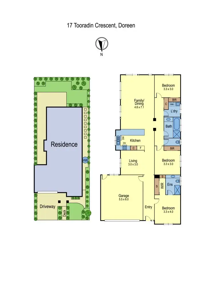 Floorplan of Homely house listing, 17 Tooradin Crescent, Doreen VIC 3754