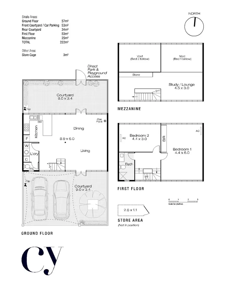 Floorplan of Homely townhouse listing, 2/65 Thompson Road, North Fremantle WA 6159